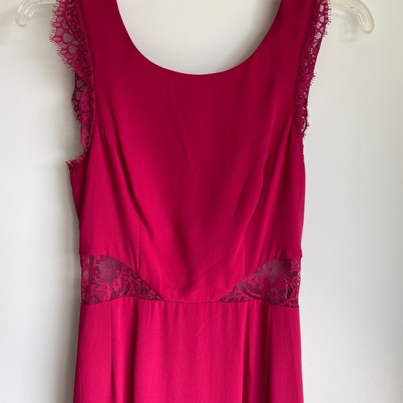 BCBG MaxAzria Pink Lace Gown Size 4 - Picture 3 of 5
